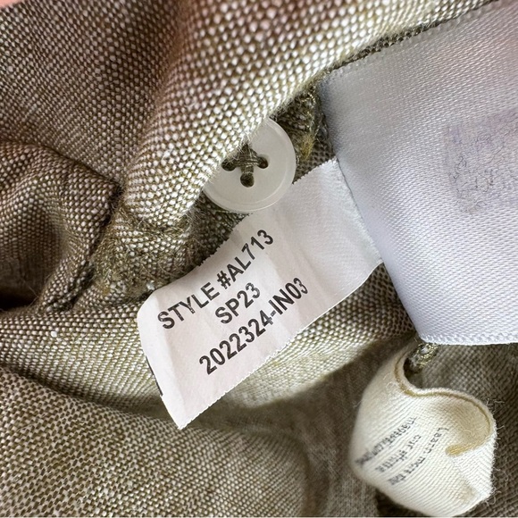 Madewell Linen-Blend Alexandra Button-Front Short Sleeves Dress Size S - Picture 8 of 8